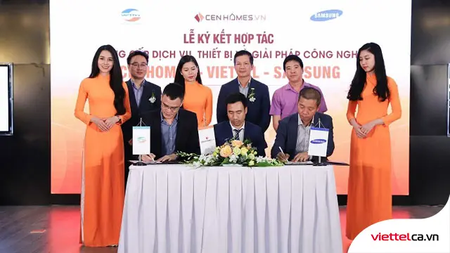 Lễ ký kết hợp tác giữa Viettel, Cen Homes và Samsung