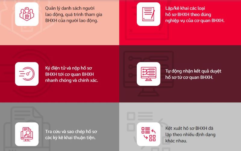 Giao diện phần mềm BHXH điện tử Viettel